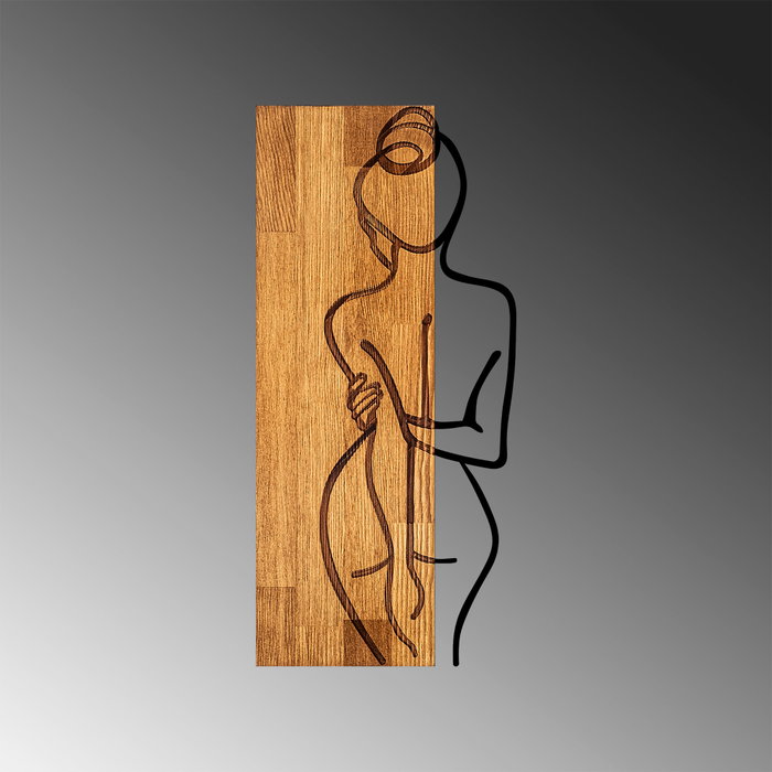 Wallity MA-294 Accesorio de Pared Decorativo de Madera y Metal Nogal y Negro Wallity MA-294 Accesorio de Pared Decorativo de Madera y Metal Nogal y Negro